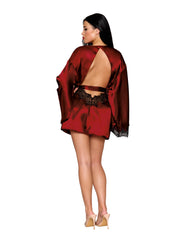 Load image into Gallery viewer, Dreamgirl Open Back Satin Robe Lingerie - Nastassy