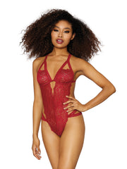 Load image into Gallery viewer, Dreamgirl Crotchless Strappy Lace Teddy