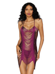 Load image into Gallery viewer, Dreamgirl Draped Fringe Chemise