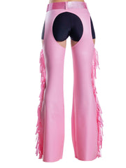 Load image into Gallery viewer, Dreamgirl Black Fringe Chaps with Glitter Belt – Western Costume Accessory Costume - Nastassy