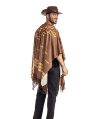 Load image into Gallery viewer, Dreamgirl Brown Unisex Cowboy Poncho – Western Costume Accessory Costume Accessory - Nastassy