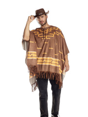 Load image into Gallery viewer, Dreamgirl Brown Unisex Cowboy Poncho – Western Costume Accessory Costume Accessory - Nastassy