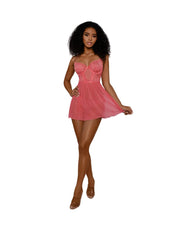 Load image into Gallery viewer, Dreamgirl Lace & Mesh Babydoll Set - Nastassy