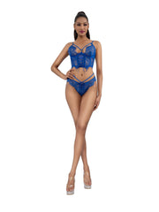 Load image into Gallery viewer, Dreamgirl Lacey Cropped Bustier Set