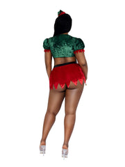 Load image into Gallery viewer, Dreamgirl Plus Naughty Elf 4-Piece Skirt Set