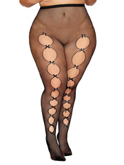 Load image into Gallery viewer, Dreamgirl Plus Black Keyhole Pantyhole Lingerie - Nastassy