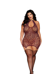 Load image into Gallery viewer, Dreamgirl Plus Cherry Lacquer Garter Slip Lingerie - Nastassy