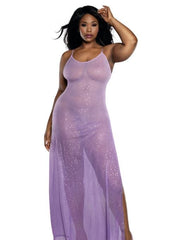 Load image into Gallery viewer, Dreamgirl Plus Ombre Lily Glitter Mesh Gown Lingerie - Nastassy
