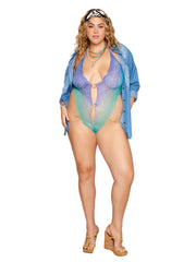 Load image into Gallery viewer, Dreamgirl Plus Ombre Teddy - Nastassy