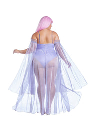 Load image into Gallery viewer, Dreamgirl Plus Size Moonlit Goddess Bodysuit with Sequin and Sheer Skirt Women’s Costume – Fantasy Outfit Costume - Nastassy