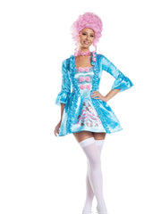 Load image into Gallery viewer, Dreamgirl Queen Marie Satin Dress with Velvet Bows Women’s Costume – Royal Princess Outfit Costume - Nastassy