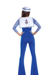 Load image into Gallery viewer, Dreamgirl Sailorette Bellbottom Jumpsuit Women’s Costume – Nautical-Inspired Outfit Costume - Nastassy