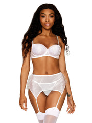 Load image into Gallery viewer, Dreamgirl Sequin Mesh, Garter Belt, and G-string Set with Rhinestone Strap Details g string - Nastassy