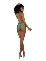 Load image into Gallery viewer, Dreamgirl Shine Bright Sultry Mini with Thong - Nastassy