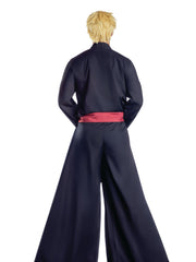 Load image into Gallery viewer, Dreamguy Samurai Kimono-Inspired Woven Wrap Shirt Men’s Costume – Japanese Warrior Outfit