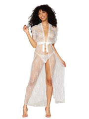 Load image into Gallery viewer, Dreamgirl Lace gown and G-string set with wide eyelash lace Lingerie - Nastassy