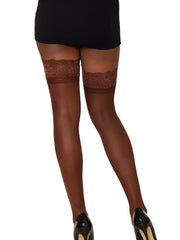 Load image into Gallery viewer, Dreamgirl Laced Stay-up Sheer Thigh High Thigh Highs - Nastassy