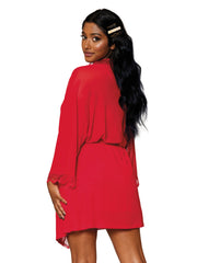 Load image into Gallery viewer, Dreamgirl Stretch Mesh Chemise & Robe Set Robe - Nastassy