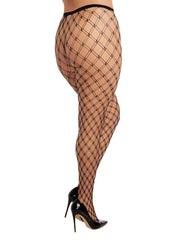 Load image into Gallery viewer, Dreamgirl Plus Size Double Knitted Fence Net Pantyhose Pantyhose - Nastassy