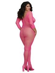 Load image into Gallery viewer, Dreamgirl Plus Size Fishnet Open Crotch Bodystocking Bodystocking - Nastassy