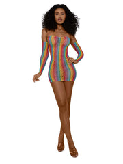 Load image into Gallery viewer, Rainbow Mini with Arm Warmers - Nastassy