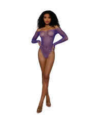 Load image into Gallery viewer, Dreamgirl Rhinestone Off Shoulder Bodystocking - Nastassy