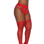 Load image into Gallery viewer, Dreamgirl Plus Size Sheer Suspender Pantyhose Pantyhose - Nastassy
