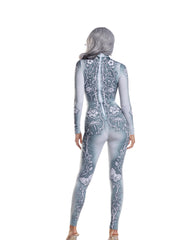 Load image into Gallery viewer, Dreamgirl Beautiful Bones Sublimated Jumpsuit Women’s Costume – Skeleton Halloween Outfit Costume - Nastassy