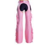 Load image into Gallery viewer, Dreamgirl Black Fringe Chaps with Glitter Belt – Western Costume Accessory Costume - Nastassy

