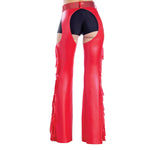 Load image into Gallery viewer, Dreamgirl Black Fringe Chaps with Glitter Belt – Western Costume Accessory Costume - Nastassy
