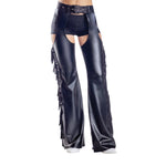 Load image into Gallery viewer, Dreamgirl Black Fringe Chaps with Glitter Belt – Western Costume Accessory Costume - Nastassy
