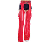 Load image into Gallery viewer, Dreamgirl Black Fringe Chaps with Glitter Belt – Western Costume Accessory Costume - Nastassy
