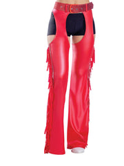 Load image into Gallery viewer, Dreamgirl Black Fringe Chaps with Glitter Belt – Western Costume Accessory Costume - Nastassy
