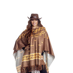 Load image into Gallery viewer, Dreamgirl Brown Unisex Cowboy Poncho – Western Costume Accessory Costume Accessory - Nastassy
