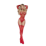 Load image into Gallery viewer, Dreamgirl Chevron Gartered Teddy with Gloves Lingerie - Nastassy

