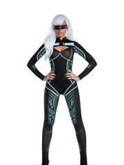 Load image into Gallery viewer, Dreamgirl Cyber Jumpsuit with Belt Detail and Reflective Glasses Women’s Costume – Futuristic Outfit Costume - Nastassy