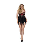 Load image into Gallery viewer, Dreamgirl Plus Dallas Babydoll 2-Piece Set Lingerie - Nastassy
