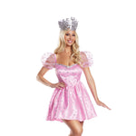 Load image into Gallery viewer, Dreamgirl Good Witch Satin Glitter Mesh Dress Women’s Costume – Enchanted Outfit Costume - Nastassy
