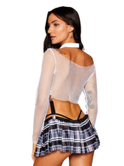 Load image into Gallery viewer, Dreamgirl Grey Plaid Schoolgirl-Themed Bedroom Costume Set Bedroom Costume - Nastassy