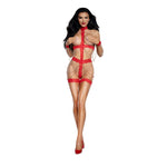 Load image into Gallery viewer, Dreamgirl Heartbreaker Lace and Chain Harness Set Lingerie - Nastassy
