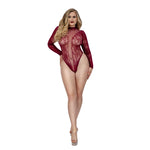 Load image into Gallery viewer, Dreamgirl Plus Honey Long Sleeve Teddy Lingerie - Nastassy
