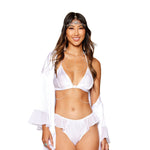 Load image into Gallery viewer, Dreamgirl Matte Satin Robe, Bralette, and Thong Set Bralette set - Nastassy
