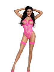 Load image into Gallery viewer, Dreamgirl Money Maker Stretch Lace Teddy Lingerie - Nastassy