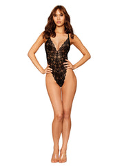 Load image into Gallery viewer, Dreamgirl Mosaic Lace Teddy &amp; Sheer Skirt Teddy - Nastassy