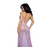 Load image into Gallery viewer, Dreamgirl Ombre Lily Glitter Mesh Gown Lingerie - Nastassy
