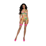 Load image into Gallery viewer, Dreamgirl Ombre Rainbow Elastic Bra Set - Nastassy
