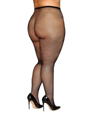 Load image into Gallery viewer, Dreamgirl Plus Black Basic Fishnet Pantyhose Lingerie - Nastassy