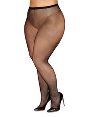 Load image into Gallery viewer, Dreamgirl Plus Black Basic Fishnet Pantyhose Lingerie - Nastassy