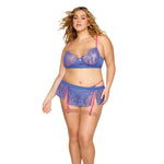 Load image into Gallery viewer, Dreamgirl Plus Bra and Garter Skirt with G-String - Nastassy
