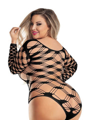 Load image into Gallery viewer, Dreamgirl Plus Check Me Out Bodystocking